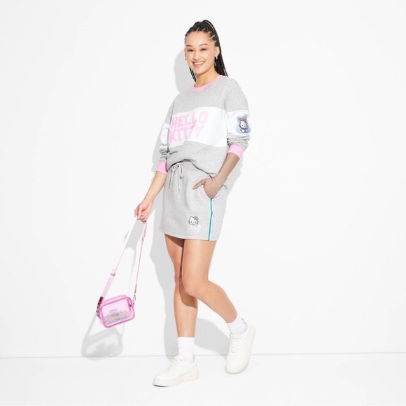 NWT Women's Hello Kitty Colorblock Mini Graphic
Skirt - Heather Gray - Picture 2 of 8